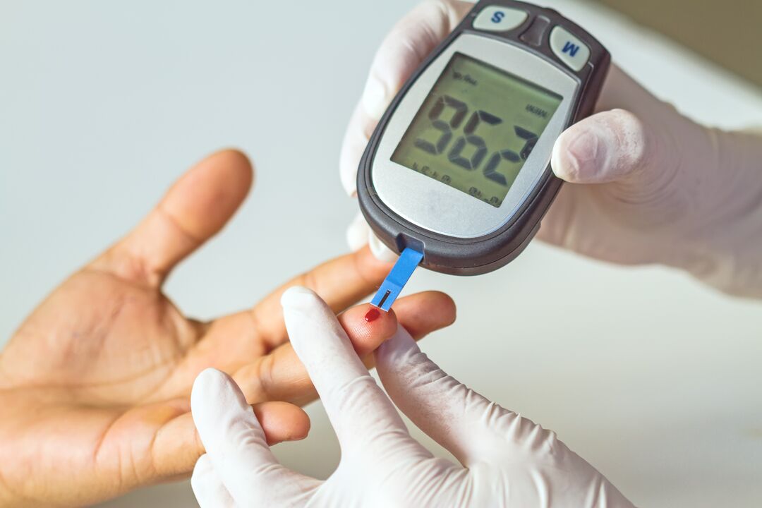 didelis cukraus kiekis tyrimo metu prieš vartojant Glucoren